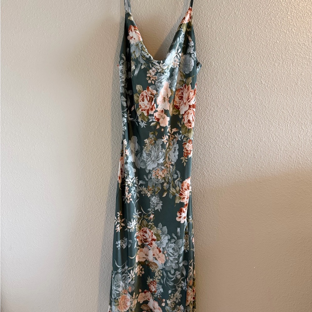 Petal & Pup Floral Maxi Dress in Teal and Pink